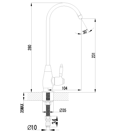 Смеситель Lemark для питьевой воды LM4840B